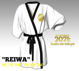 "REIWA" White & Gold Happi Robe 令和放克ハッピ白金