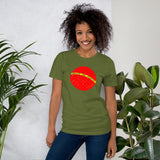 "Retro Red" Short-Sleeve Unisex T-Shirt レトロレッド半袖Tシャツ